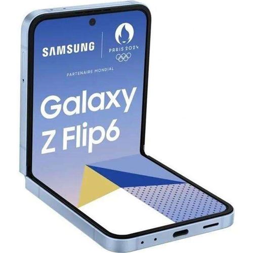 Smartphone Samsung galaxy z flip6 bleu 6.7 pouces RAM 12 Go stockage 256 Go État correct N/A reconditionné disponible sur Fnac