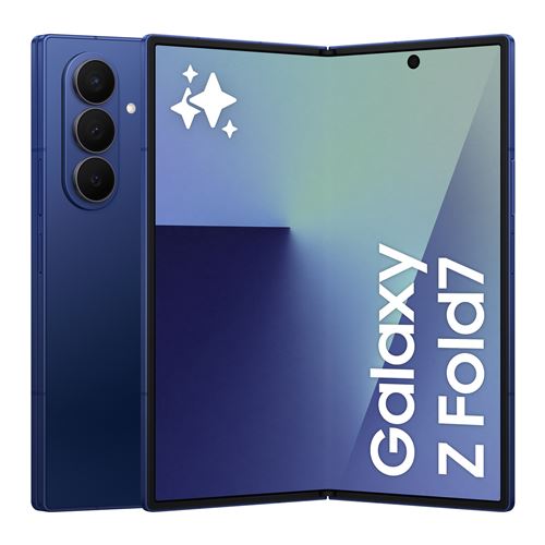 Smartphone Samsung Galaxy Z Fold7 8" 5G Double nano SIM 256 Go Bleu nuit État correct Samsung reconditionné disponible sur Fnac