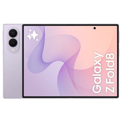 Smartphone Samsung Galaxy Z Fold8 7,6" 5G Double SIM 256 Go Violet Lavande État correct Samsung reconditionné disponible sur Fnac