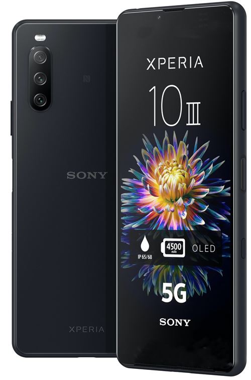 Smartphone Sony Xperia 10 III 6"" Double SIM 128 Go 5G Noir État correct Sony reconditionné disponible sur Fnac