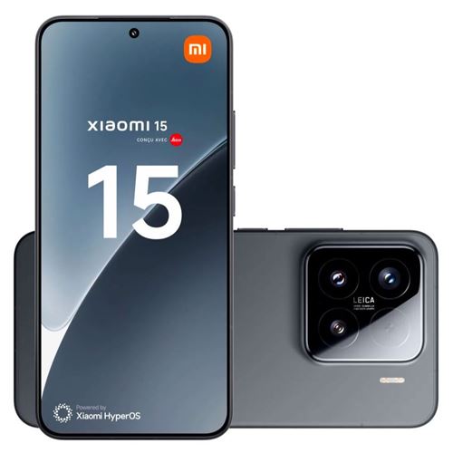 Smartphone Xiaomi 15 6,36" 5G Double Nano SIM 512 Go Noir conçu avec Leica État correct Xiaomi reconditionné disponible sur Fnac