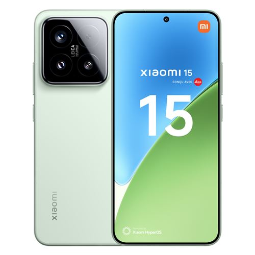 Smartphone Xiaomi 15 6,36" 5G Double Nano SIM 512 Go Vert conçu avec Leica État correct Xiaomi reconditionné disponible sur Fnac