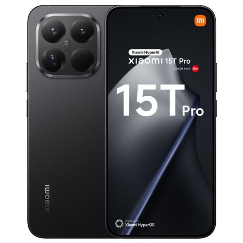 Smartphone Xiaomi 15T Pro 6,83" 5G Double Nano SIM 512 Go Noir conçu avec Leica État correct reconditionné disponible sur Fnac
