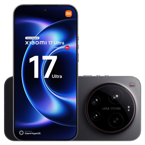 Smartphone Xiaomi 17 Ultra 6,9" 5G Double Nano SIM 512 Go Noir conçu avec Leica État correct Xiaomi reconditionné disponible sur Fnac