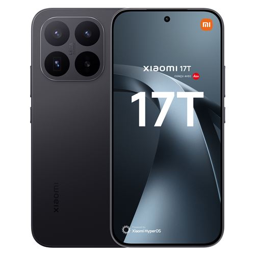 Smartphone Xiaomi 17T 6,59" 5G Double nano SIM 256 Go Noir conçu avec Leica État correct Xiaomi reconditionné disponible sur Fnac