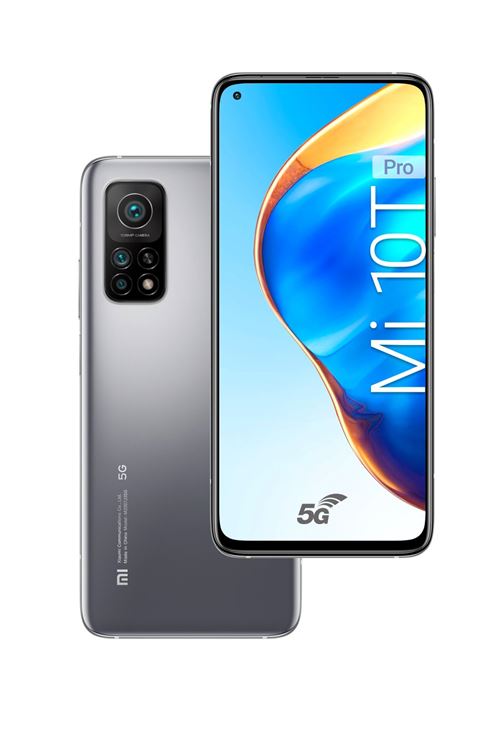 Smartphone Xiaomi Mi 10T Pro 6.67" 5G 128 Go Double SIM Argent lunaire État correct Xiaomi reconditionné disponible sur Fnac