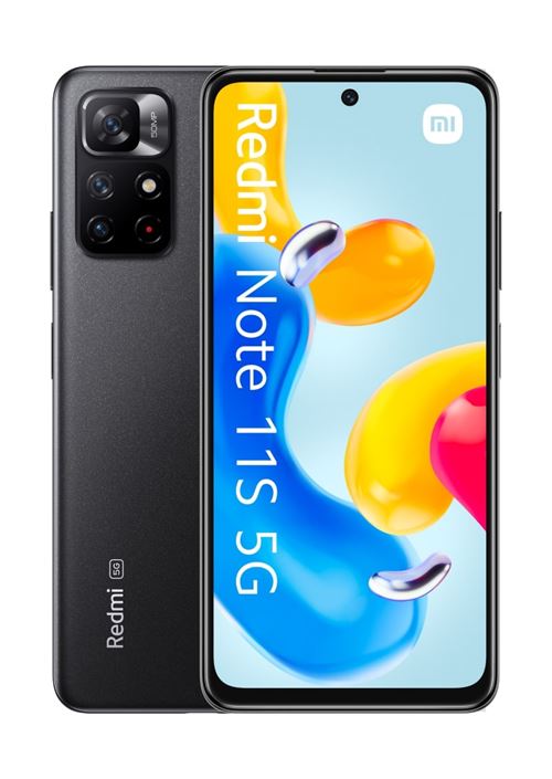 Smartphone Xiaomi Redmi Note 11S 6,6" 5G Double SIM 128 Go Noir minuit État correct Xiaomi reconditionné disponible sur Fnac