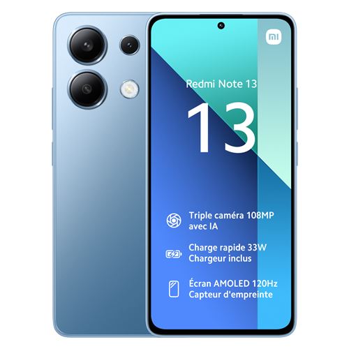 Smartphone Xiaomi Redmi Note 13 6.67" Double SIM 256 Go Bleu État correct reconditionné disponible sur Fnac