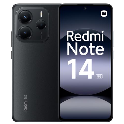 Smartphone Xiaomi Redmi Note 14 6,67" 5G Double nano SIM 256 Go Noir minuit État correct Xiaomi reconditionné disponible sur Fnac