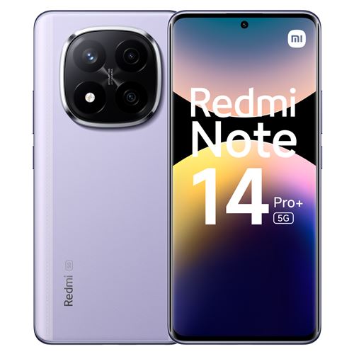 Smartphone Xiaomi Redmi Note 14 Pro+ 6,67" 5G Double Nano SIM 512 Go Violet lavande État correct reconditionné disponible sur Fnac