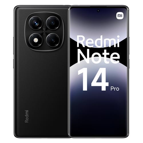 Smartphone Xiaomi Redmi Note 14 Pro 6,67" Double nano SIM 256 Go Noir minuit État correct Xiaomi reconditionné disponible sur Fnac