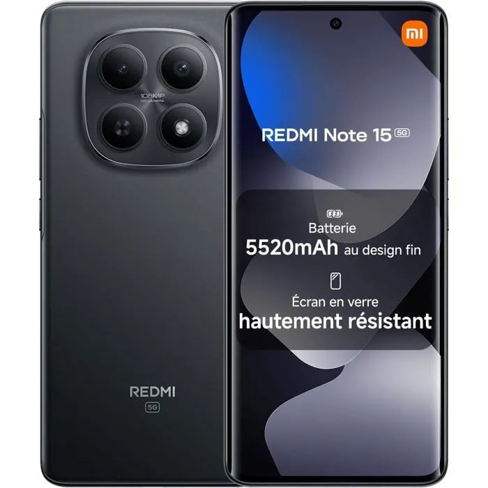 Smartphone Xiaomi Redmi Note 15 5G 8Go Ram 256Go Noir - Reconditionné - Très bon état Reconditionné - 199,00 € Smartphone Xiaomi Redmi Note 15 5G 8Go Ram 256Go Noir - Reconditionné - Très bon état Reconditionné Poco reconditionné disponible sur Cdiscount Seconde Vie | Dero