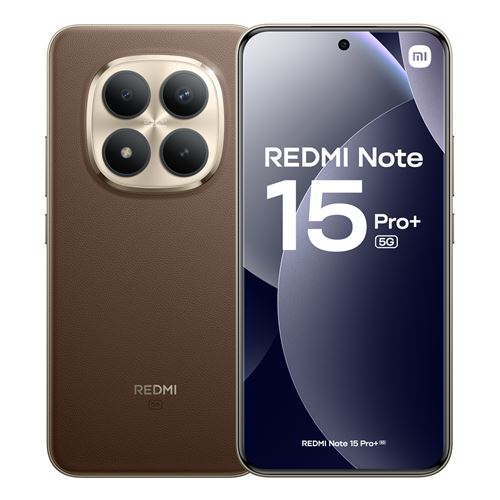 Smartphone Xiaomi Redmi Note 15 Pro+ 6,83" 5G Double nano SIM 256 Go Moka État correct Xiaomi reconditionné disponible sur Fnac
