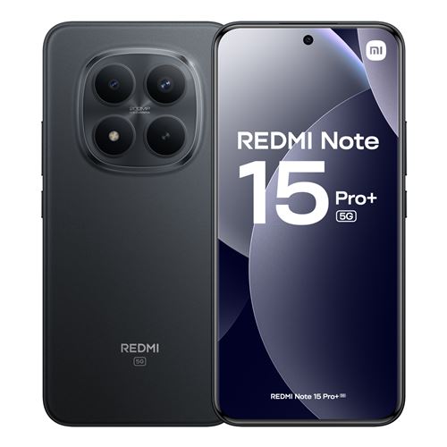Smartphone Xiaomi Redmi Note 15 Pro+ 6,83" 5G Double nano SIM 512 Go Noir État correct reconditionné disponible sur Fnac