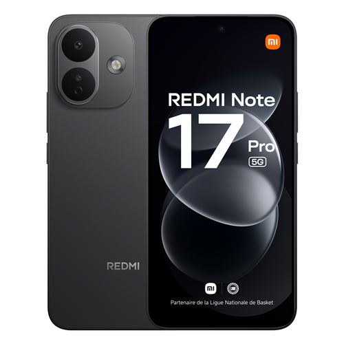 Smartphone Xiaomi Redmi Note 17 Pro 6,83" 5G Double nano SIM 256 Go Noir État correct Xiaomi reconditionné disponible sur Fnac | Dero