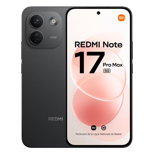 Smartphone Xiaomi Redmi Note 17 Pro Max 6,83" 5G Double nano SIM 256 Go Noir État correct Xiaomi reconditionné disponible sur Fnac | Dero