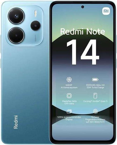 Smartphone Xiaomi Redmi Note bleu RAM 8 Go stockage 128 Go État correct N/A reconditionné disponible sur Fnac