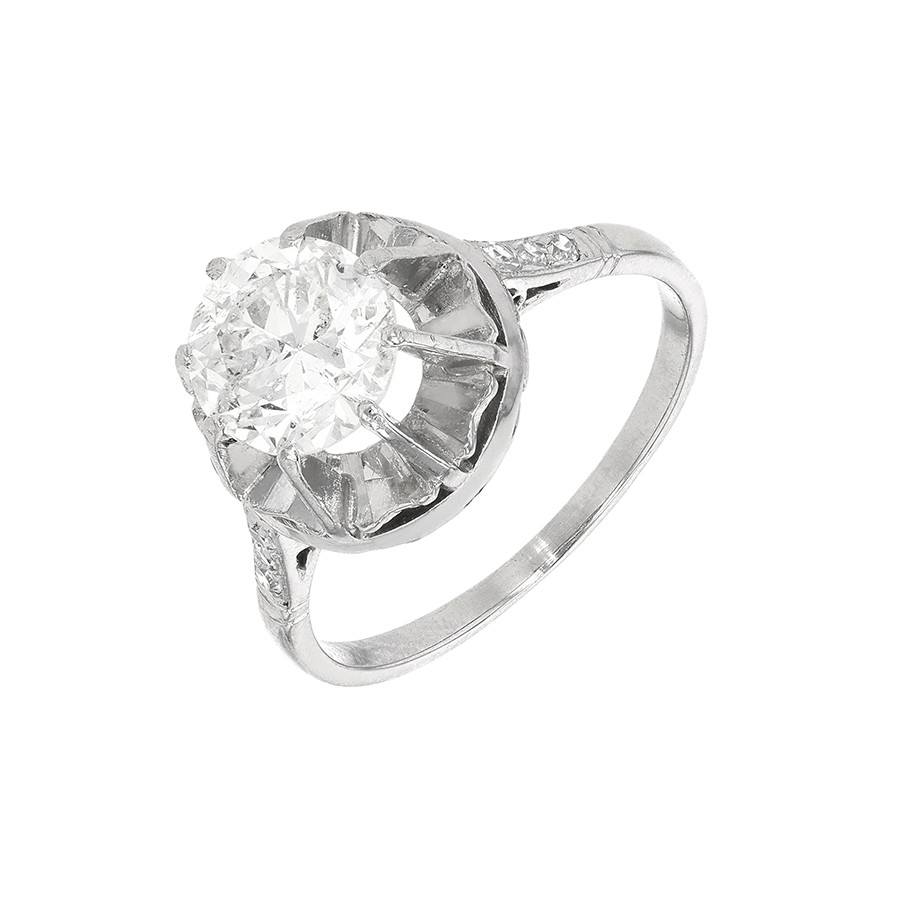 Solitaire vintage Parfait état - 3900,00 € Solitaire vintage Parfait état reconditionné disponible sur Gemme Les Bijoux