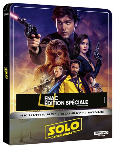 Solo : A Star Wars Story SteelBook® Edition Spéciale Fnac Blu-ray 4K Ultra HD État correct - 83,81 € Solo : A Star Wars Story SteelBook® Edition Spéciale Fnac Blu-ray 4K Ultra HD État correct reconditionné disponible sur Fnac