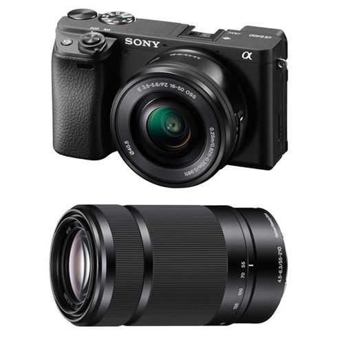 Sony appareil photo hybride alpha 6400 noir + 16-50 + 55-210 État correct Sony reconditionné disponible sur Fnac