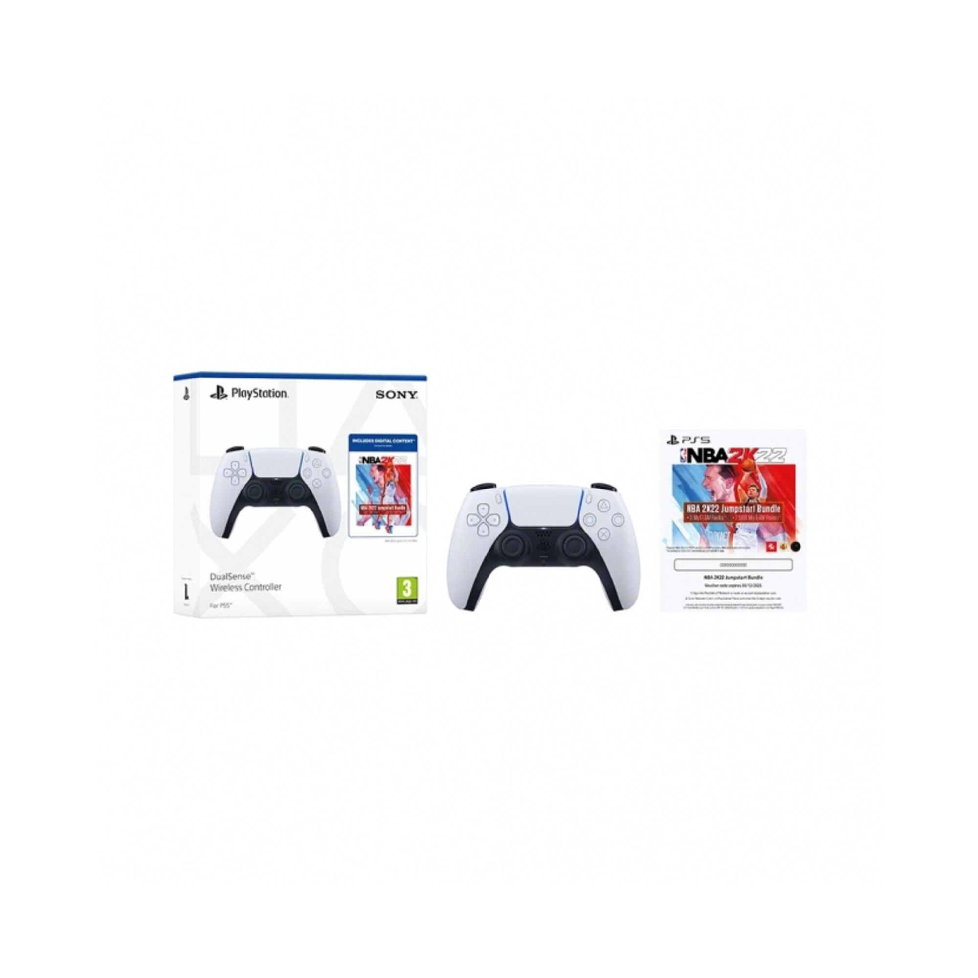 Sony DualSense + NBA 2K22 Noir, Blanc Bluetooth Manette de jeu Analogique/Numérique PlayStation 5 - Excellent état Parfait état Sony reconditionné disponible sur Pixmania