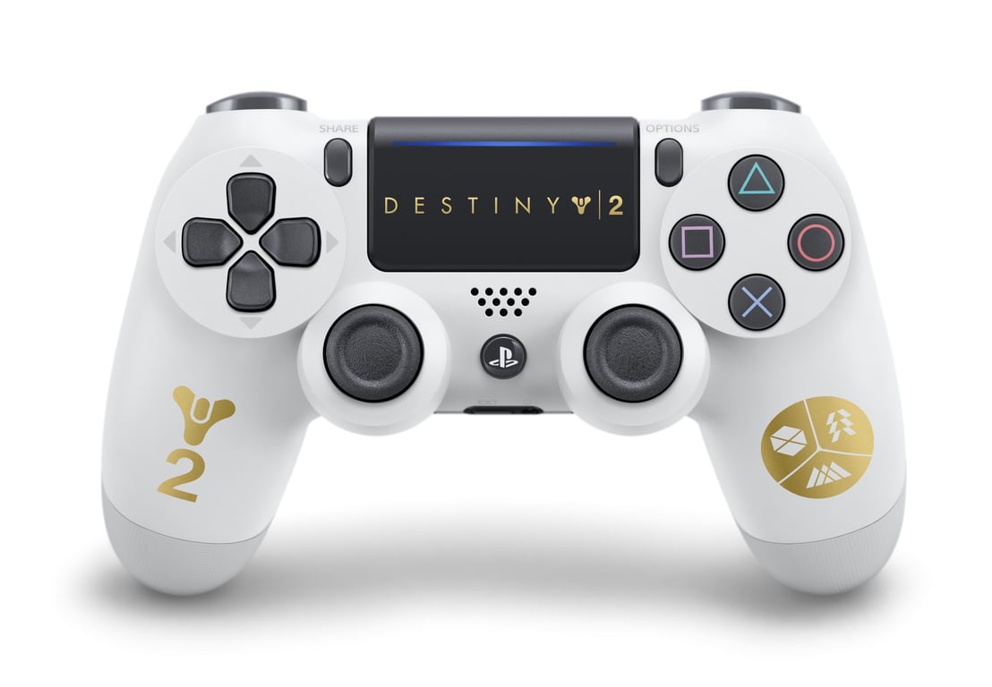 Sony DualShock 4 V2 Destiny 2 Limited edition Noir, Or, Blanc Bluetooth Manette de jeu Analogique/Numérique PlayStation 4 - Bon état Bon état - 149,99 € Sony DualShock 4 V2 Destiny 2 Limited edition Noir, Or, Blanc Bluetooth Manette de jeu Analogique/Numérique PlayStation 4 - Bon état Bon état Sony reconditionné disponible sur Pixmania