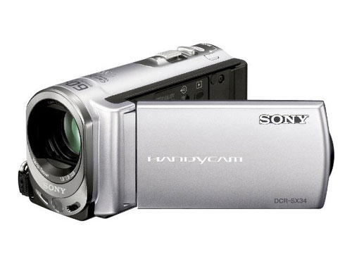 Sony Handycam DCR-SX34E - Caméscope - 800 KP - 60x zoom optique - Carl Zeiss - flash 4 Go - carte Flash - argent État correct Sony reconditionné disponible sur Fnac