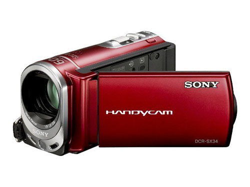 Sony Handycam DCR-SX34E - Caméscope - 800 KP - 60x zoom optique - Carl Zeiss - flash 4 Go - carte Flash - rouge État correct Sony reconditionné disponible sur Fnac
