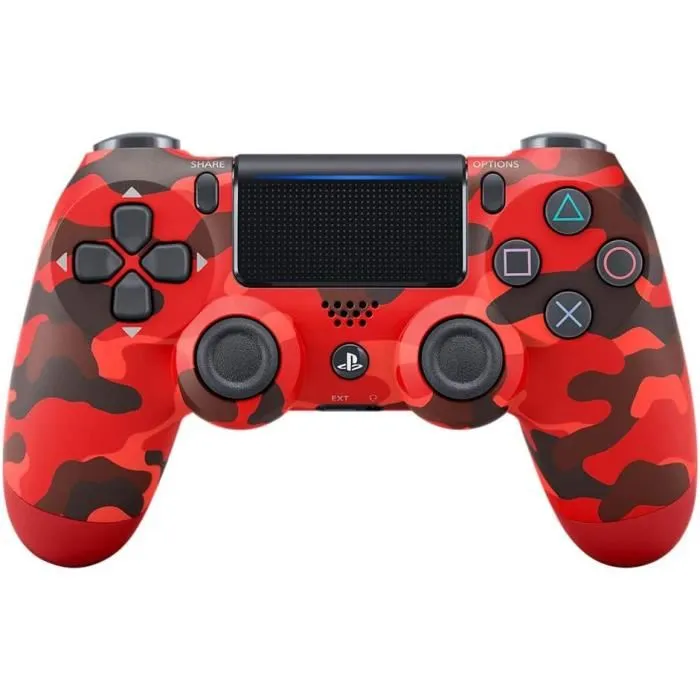 Sony Manette PlayStation 4 officielle DUALSHOCK 4 Sans fil Batterie rechargeable Bluetooth Red Camo (Rouge Camouflage) Reconditionné - 56,90 € Sony Manette PlayStation 4 officielle DUALSHOCK 4 Sans fil Batterie rechargeable Bluetooth Red Camo (Rouge Camouflage) Reconditionné PlayStation reconditionné disponible sur Cdiscount Seconde Vie