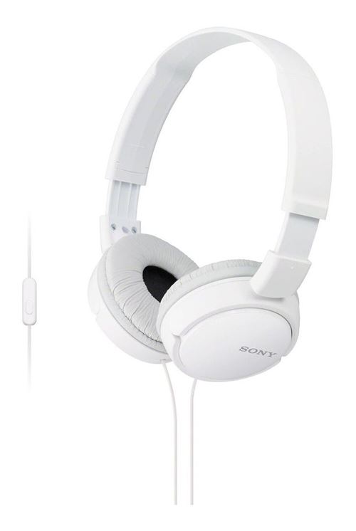Sony MDR-ZX110AP - Écouteurs avec micro - circum-aural - filaire - jack 3,5mm - blanc État correct Sony reconditionné disponible sur Fnac