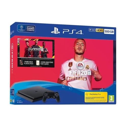 Sony PlayStation 4 - Console de jeux - HDR - 500 Go HDD - noir de jais - FIFA 20 État correct Sony reconditionné disponible sur Fnac