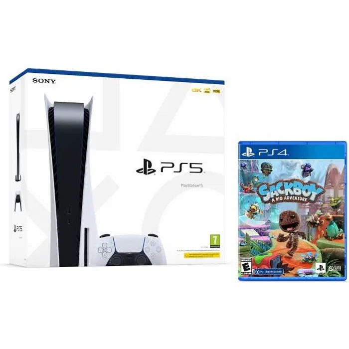 Sony PlayStation 5 PS5 Console - Standard Edition 825GB SSD 60FPS 4K HDR (Avec lecteur) + Sackboy (PS4/PS5) Reconditionné - 589,00 € Sony PlayStation 5 PS5 Console - Standard Edition 825GB SSD 60FPS 4K HDR (Avec lecteur) + Sackboy (PS4/PS5) Reconditionné reconditionné disponible sur Cdiscount Seconde Vie