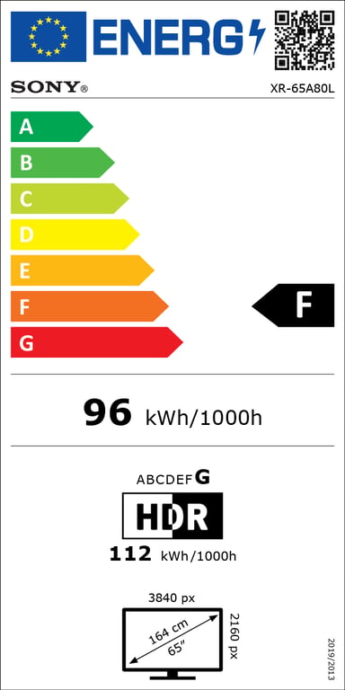 Sony XR-65A80L 165,1 cm (65 ) 4K Ultra HD Smart TV Wifi Noir - Très bon état Très bon état Sony reconditionné photo 2 | Dero