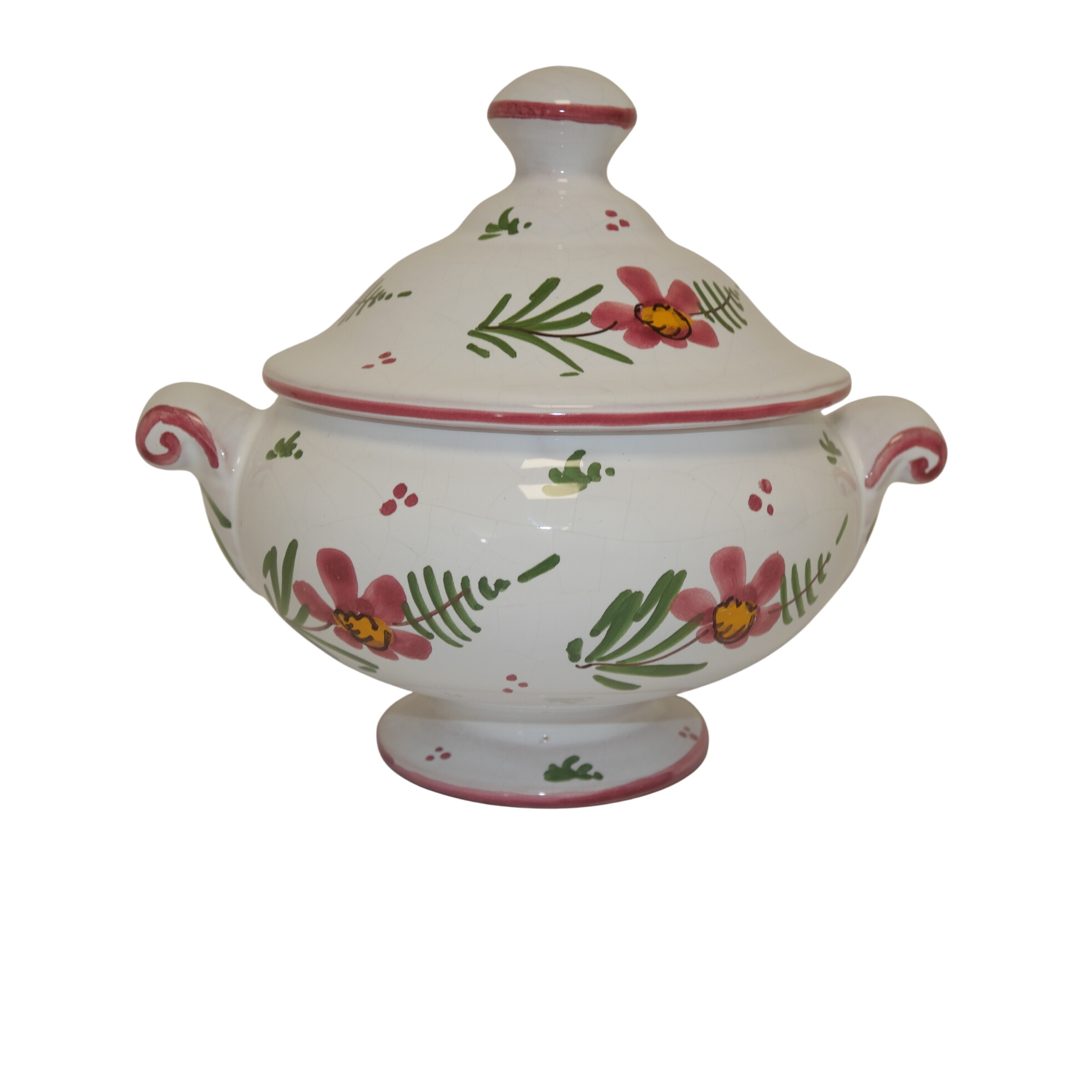 Acheter Soupière artisanale en céramique – Décor floral peint à la main – Signée St Porchaire Très bon état - 19,00 € Soupière artisanale en céramique – Décor floral peint à la main – Signée St Porchaire Très bon état reconditionné disponible sur Label Emmaüs