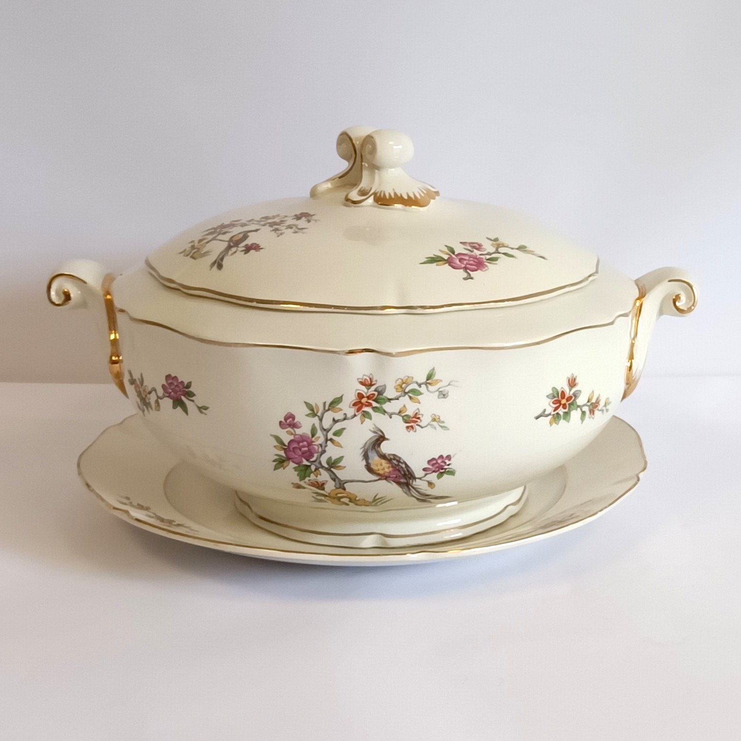 Voir photo 2 de Soupière et plat assorti en semi-porcelaine Ceranord France – Modèle Régence Soupière et plat assorti en semi-porcelaine Ceranord France – Modèle Régence Bon état reconditionné photo 2