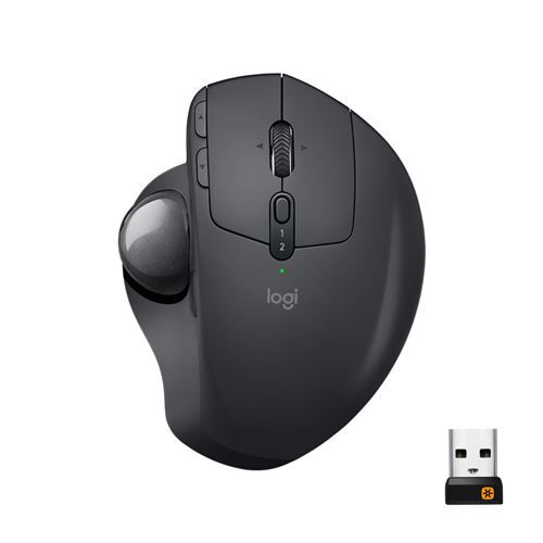 Souris ergonomique trackball sans fil Logitech MX Ergo Graphite État correct Logitech reconditionné disponible sur Fnac