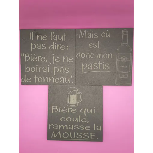 Sous-Verres Ardoise Lot De 6 occasion - 18,00 € Sous-Verres Ardoise Lot De 6 occasion reconditionné disponible sur Rakuten
