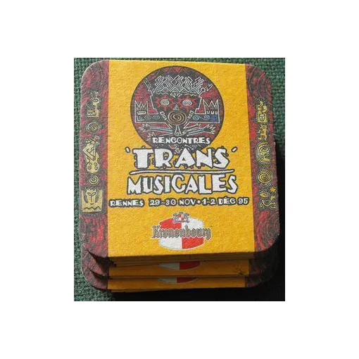 Sous Verres Rencontres 'transmusicales' Rennes 29-30 Nov . 1-2 Déc 95 Bon état reconditionné disponible sur Rakuten