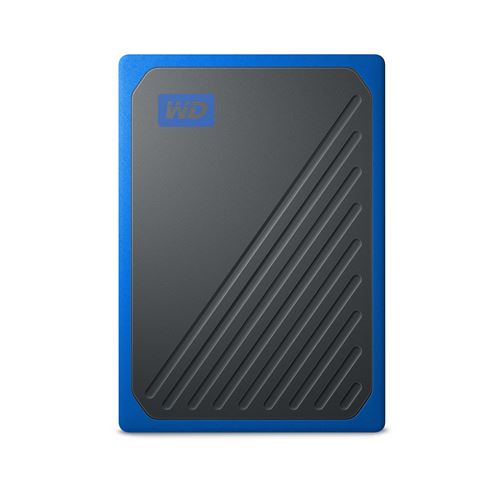 SSD externe portable Western Digital My Passport Go USB 3.0 500 Go Noir et bleu État correct Western Digital reconditionné disponible sur Fnac