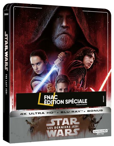 Star Wars Episode VIII : Les derniers Jedi SteelBook® Edition Spéciale Fnac Blu-ray 4K Ultra HD État correct reconditionné disponible sur Fnac