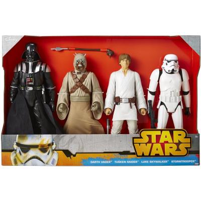 STAR WARS Pack 4 Figurines Darth Vader - Tusken Raider - Luke Skywalker - Stormtrooper 51 cm État correct Star Wars reconditionné disponible sur Fnac