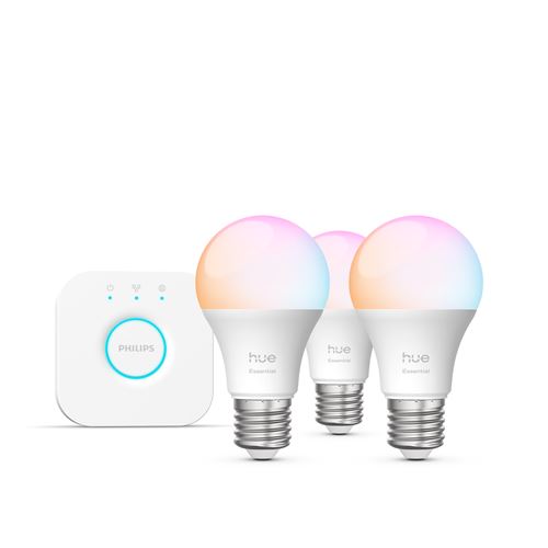 Starter kit Ampoule connectée Philips Hue Essential E27 ambiance Blanc et couleur État correct Philips Hue reconditionné disponible sur Fnac