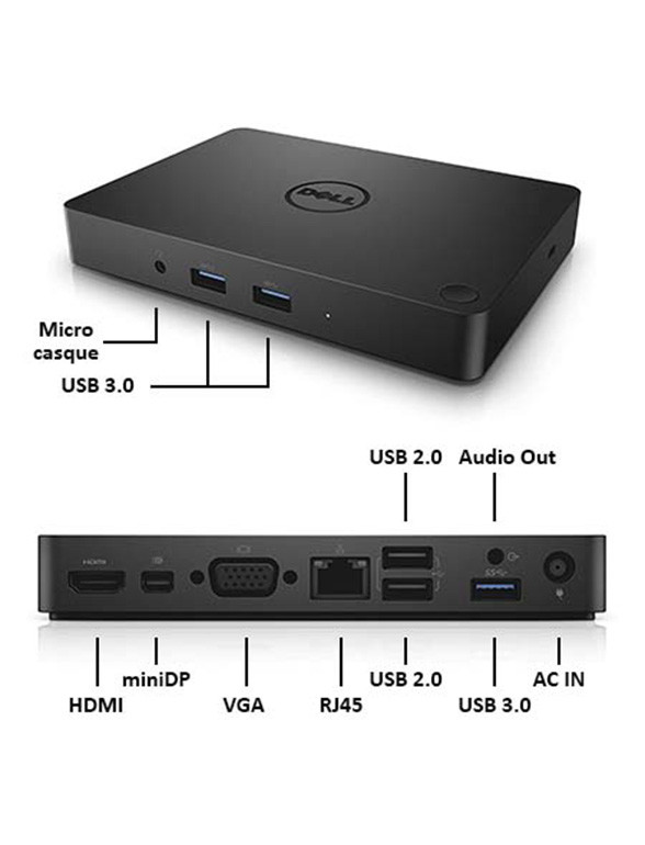 Voir photo 2 de Station d'accueil DELL Dock WD15 K17A- 130W Station d'accueil DELL Dock WD15 K17A- 130W Bon état reconditionné photo 2