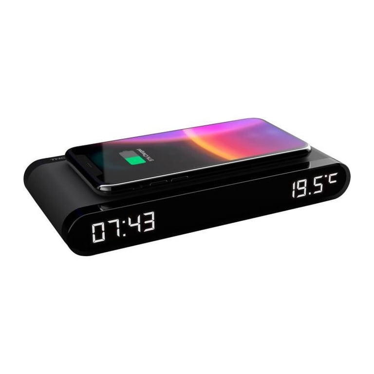 Station de charge réveil Thomson Induction 15W LED blanc USB-C Température Noir - Excellent état Parfait état Thomson reconditionné photo 3 | Dero