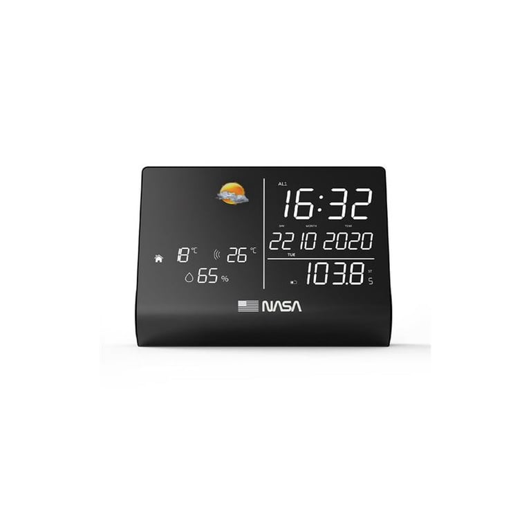 Station météo et enceinte Bluetooth Nasa WSP1300 avec radio réveil Noir - Excellent état Parfait état NASA reconditionné disponible sur Pixmania