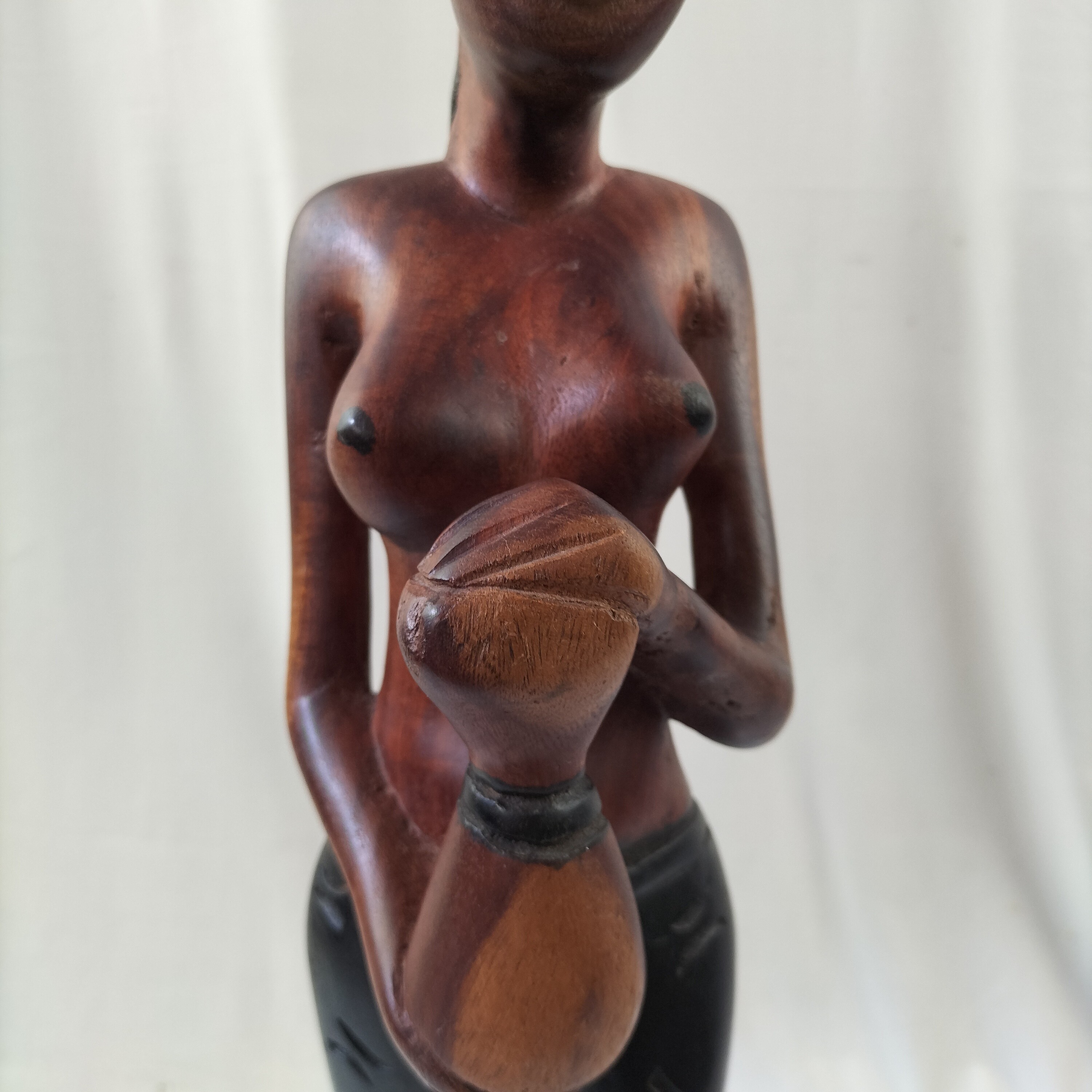 Voir photo 6 de Statue bois massif femme africaine Statue bois massif femme africaine Bon état reconditionné photo 6