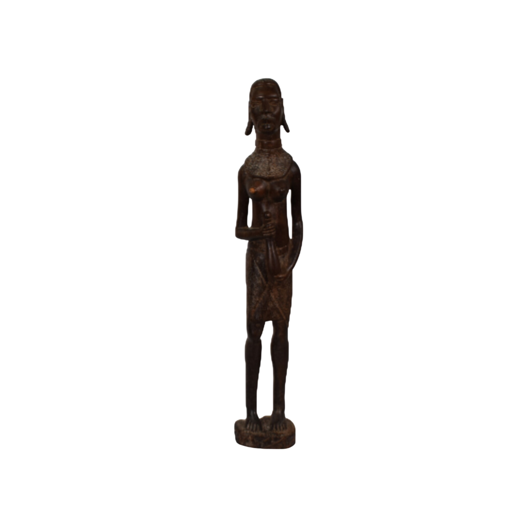 Statue de femme Africaine au pilon en bois. Très bon état - 20,00 € Statue de femme Africaine au pilon en bois. Très bon état reconditionné disponible sur Label Emmaüs