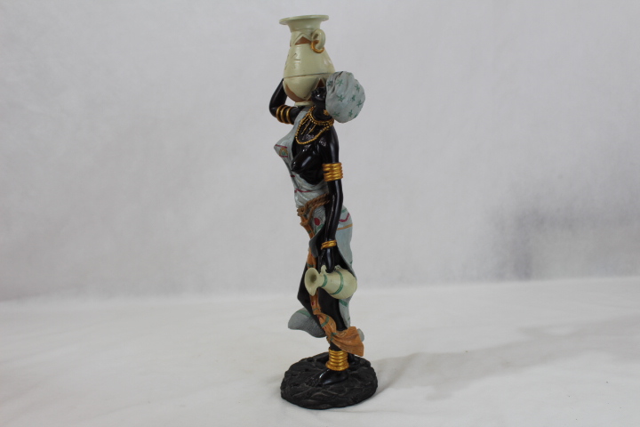 Voir photo 3 de Statue femme africaine Statue femme africaine Bon état reconditionné photo 3