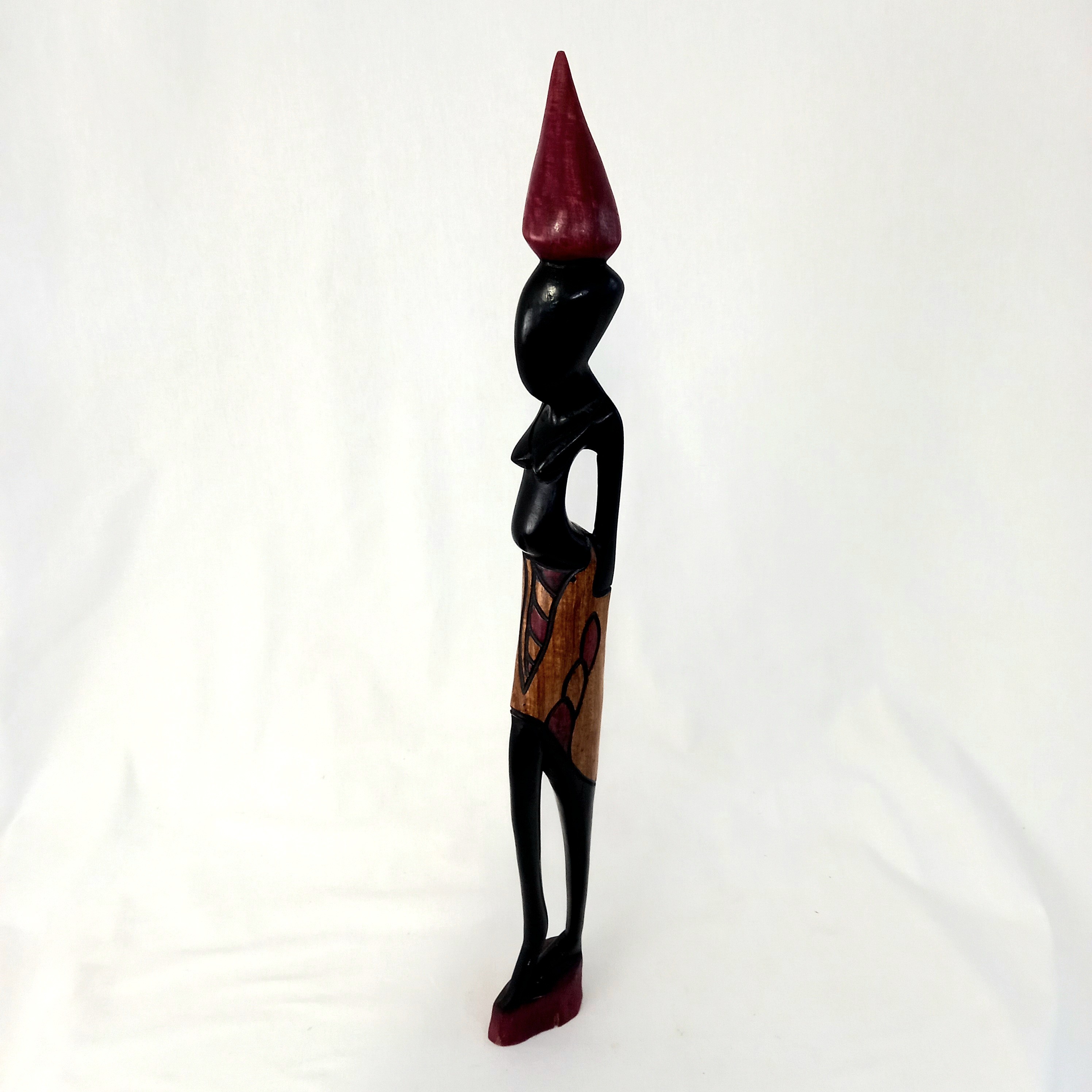 Voir photo 3 de Statuette africaine en bois représentant une femme porteuse d'eau Statuette africaine en bois représentant une femme porteuse d'eau Très bon état reconditionné photo 3