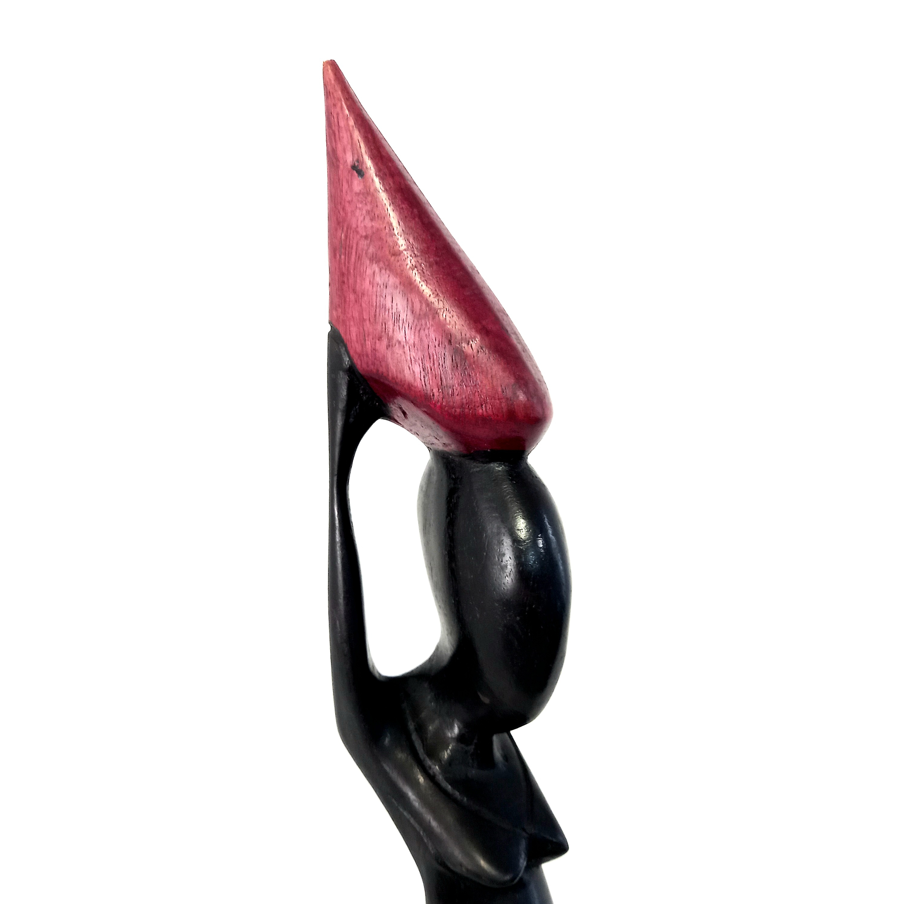 Voir photo 5 de Statuette africaine en bois représentant une femme porteuse d'eau Statuette africaine en bois représentant une femme porteuse d'eau Très bon état reconditionné photo 5